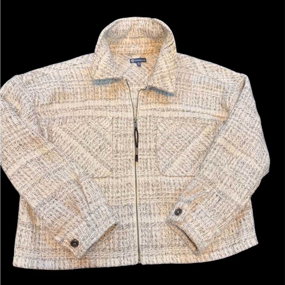 Democracy Women's Gray Patterned Shirt Jacket